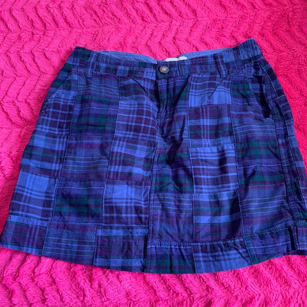 Blue plaid old navy skirt